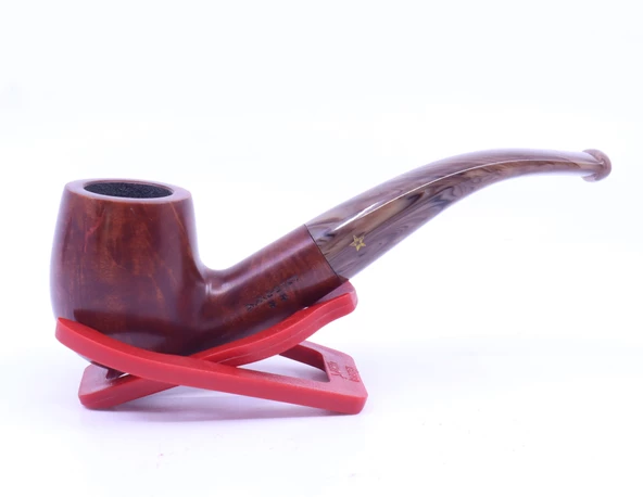 Şahin Sarı Yıldız Bent Billiard 9mm Filtreli Akrilik Saplı Pipo Mod L-10 247787 ürün görseli 1
