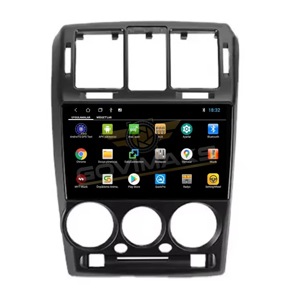 HYUNDAI GETZ 2002-2011 UYUMLU SİYAH 2 GB RAM 32 GB HAFIZA ANDROID MULTIMEDIA TEYP ürün görseli 1