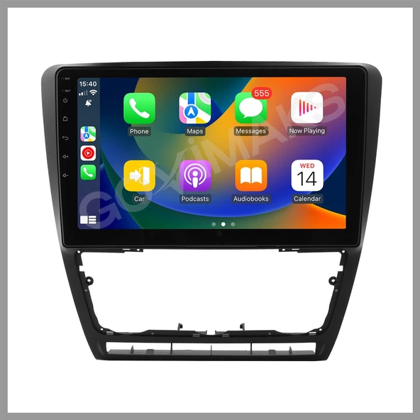SKODA OCTAVİA 2005-2012 UYUMLU SİYAH 6GB RAM 128GB HAFIZA ANDROID MULTIMEDIA ürün görseli 1