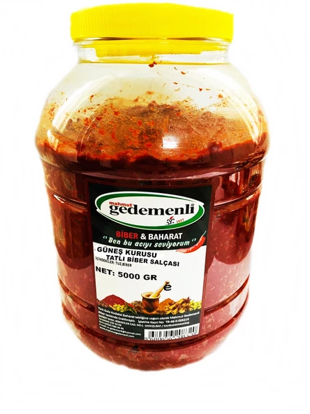 GÜNEŞ KURUSU EV TİPİ TATLI BİBER SALÇASI 5 KG ürün görseli 1