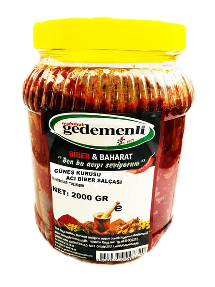 GÜNEŞ KURUSU EV TİPİ ACI BİBER SALÇASI 2KG ürün görseli 1