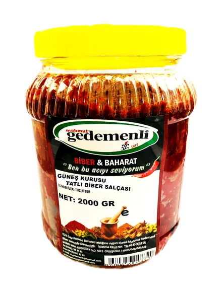 GÜNEŞ KURUSU EV TİPİ TATLI BİBER SALÇASI 2 KG ürün görseli 1