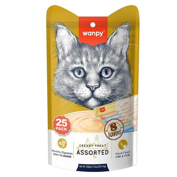 Wanpy Karışık Sıvı Kedi Ödülü 25*14 gr ürün görseli 1