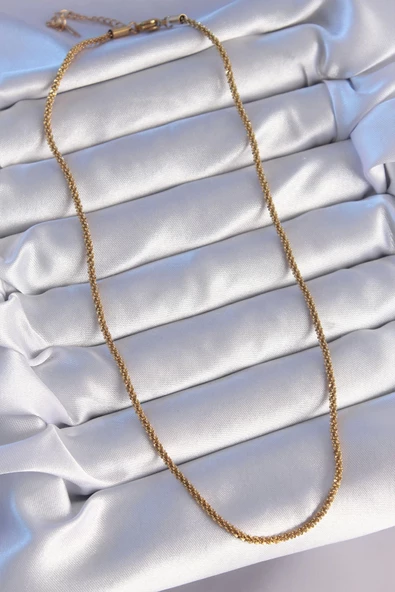 316L Çelik Gold Renk Kolye - Resim 3