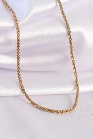 316L Çelik Gold Renk Kolye - Resim 2