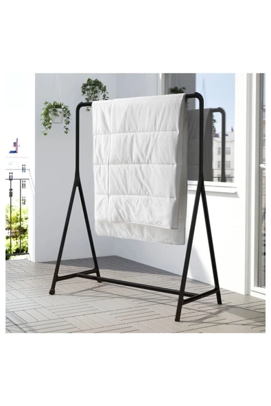 Turbo Siyah 117x148 Cm Ayaklı Askılık Tekerlekli ürün görseli 1