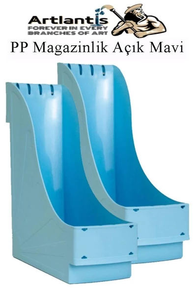 Plastik Magazinlik Açık Mavi 2 Adet Plastik Kutu Klasörü Magazinlik A4 Dosya ve Masa Düzenleyici Sınıf Ev Ofis ürün görseli 1