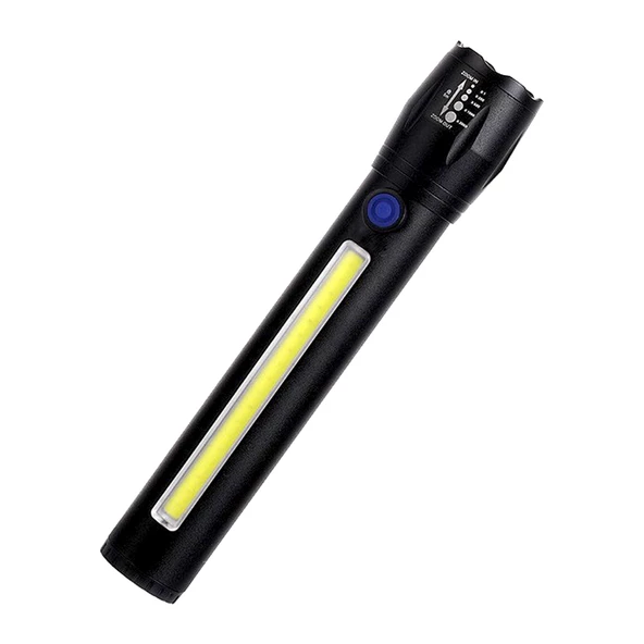 POWERMASTER PM-14621 METAL FLASHLIGHT COB POWER LEDLİ ŞARJLI EL FENERİ ürün görseli 1