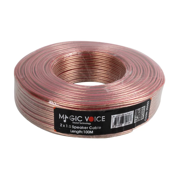 MAGICVOICE 2X1.0 ŞEFFAF 100 METRE HOPARLÖR KABLOSU ürün görseli 1