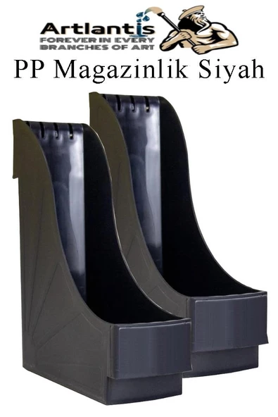 Plastik Magazinlik Siyah 2 Adet Plastik Kutu Klasörü Magazinlik A4 Dosya ve Masa Düzenleyici Sınıf Ev Ofis ürün görseli 1