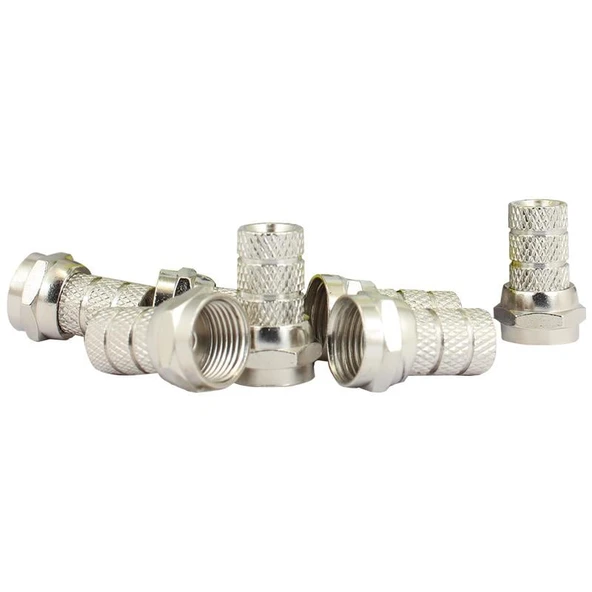 Ayt F Konnektör RG58 Mini Kablo İçin İnce 100 lü Paket Çanak Anten Lnb Uydu Cihazı Konnektör Soketi ürün görseli 1