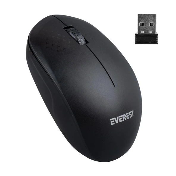 EVEREST SMW-88 USB 2.4GHZ SİYAH 1200 DPI KABLOSUZ MOUSE ürün görseli 1