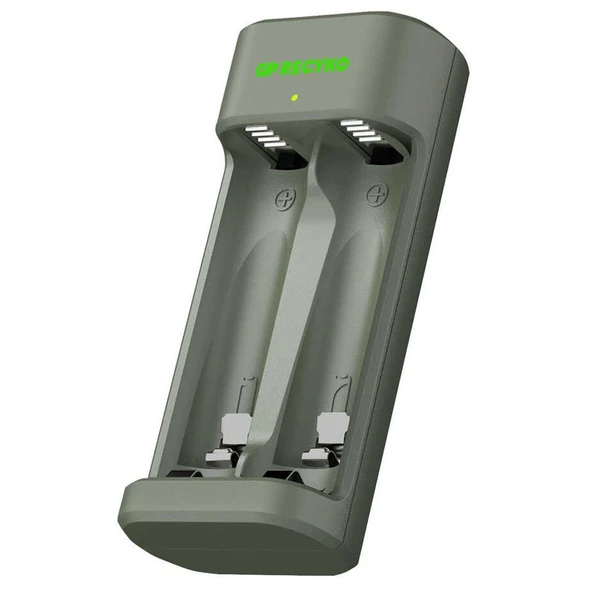 GP RECYKO E221 USB 2LÜ AA - AAA PİL ŞARJ CİHAZI PİLSİZ (GPACSE221004 GPE221R21-2GTLB1) ürün görseli 1