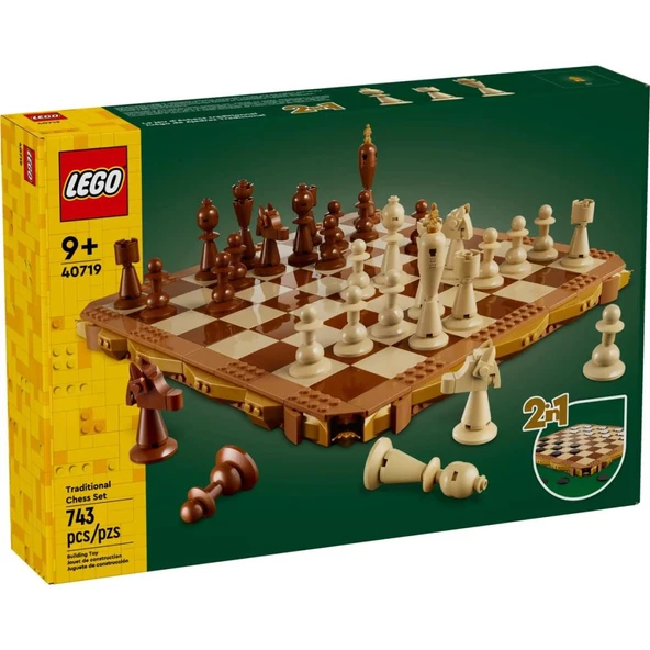 LEGO Iconic 40719 Geleneksel Satranç Seti (743 Parça) ürün görseli 1