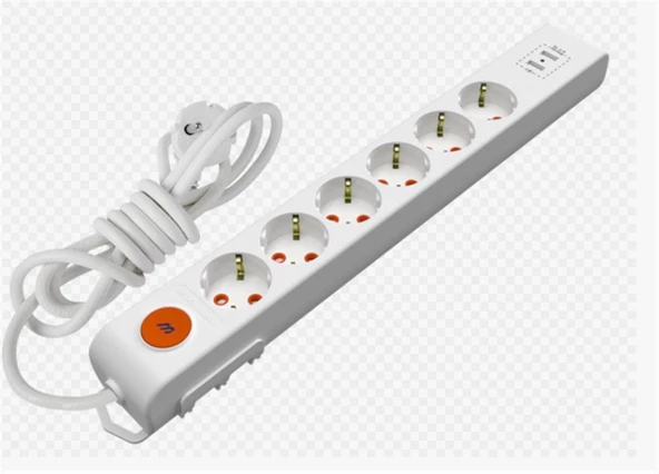 Mutlusan Rı-Tech 6lı 2mt Anahtarlı  2Usb  Topraklı  Grup Priz  (001 175 650002 02 00) ürün görseli 1