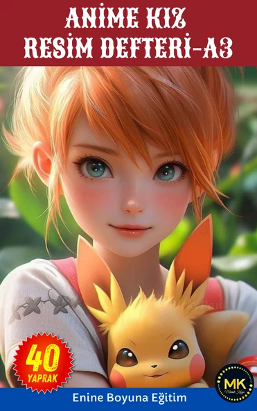 Pikachu ve Anime KIZ Resim Defteri (Büyük Boy) ürün görseli 1