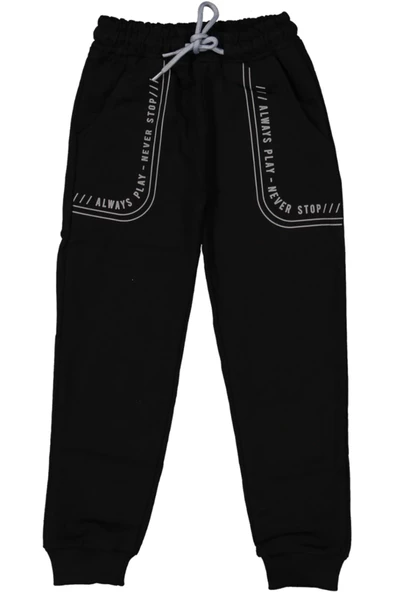 Çocuk Cepli Always Yazılı Paça Manşetli Eşofman Alt BGL-ST03873 ürün görseli 1