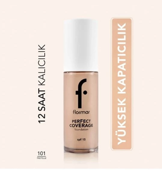 Flormar Perfect Coverage Foundation Fondöten 101 Pastelle ürün görseli 1