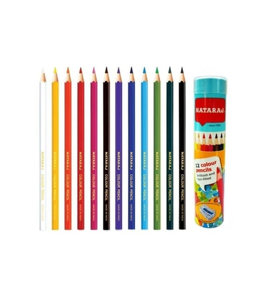 NATARAJ 12'Lİ UZUN BOY BOYA KALEMİ ürün görseli 1