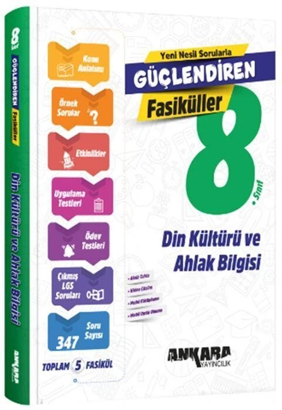 8. Sınıf Din Kültürü ve Ahlak Bilgisi Güçlendiren Fasiküller Ankara Yayıncılık ürün görseli 1