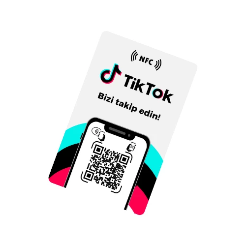 NFC ve QR Kodlu TikTok Takip Kartı ürün görseli 1