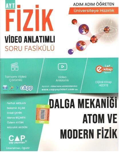 Fizik Dalga Mekaniği Atom ve Modern Fizik Konu Anlatımlı Soru Bankası Çap Yayınları ürün görseli 1
