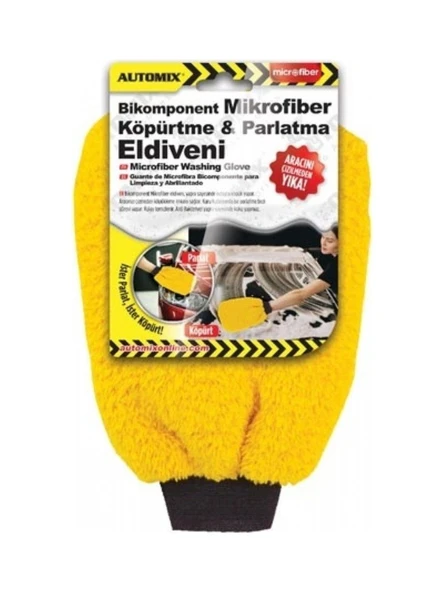 Automix Bikomponent Mikrofiber Köpürtme ve Parlatma Eldiveni ürün görseli 1