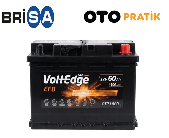 Otopratik VoltEdge 12 V 60 Ah 760 A (En) Star Stop EFB Akü-2026 ürün görseli 1