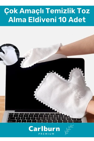 Özel Üretim Yüksek Kaliteli Mikrofiber Pratik Çok Amaçlı Temizlik Toz Alma Eldiveni 10 Adet ürün görseli 1