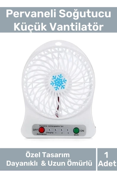 Özel Üretim Usb Şarjlı 3 Kademeli Sessiz Taşınabilir Mini Fan Pervaneli Soğutucu Küçük Vantilatör ürün görseli 1
