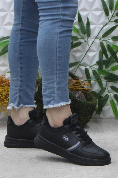 Fort Row Luna Siyah Rahat Hafif Sneaker Kadın Spor Ayakkabı ürün görseli 1