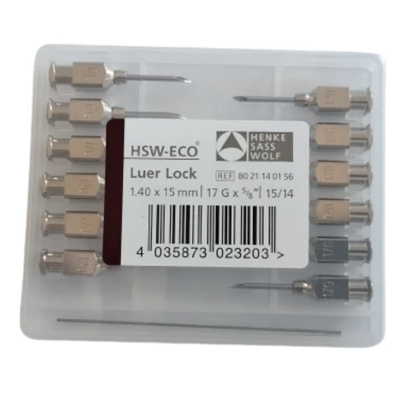 HENKE - ENJEKTÖR İĞNE UCU ÇELİK 17G X 5/8" 1 PAKET (12 ADET) ürün görseli 1