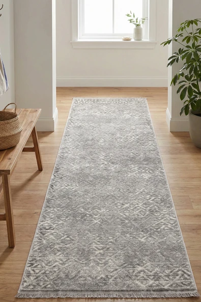 Notta 1108 Gri Yumuşak Dokulu Salon Mutfak Koridor Oturma Odası Yolluk Halı Makine Halısı ürün görseli 1