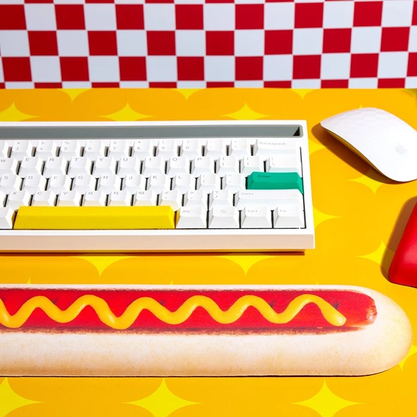 Mustard Hot Dog Silikon Klavye Desteği - Resim 3