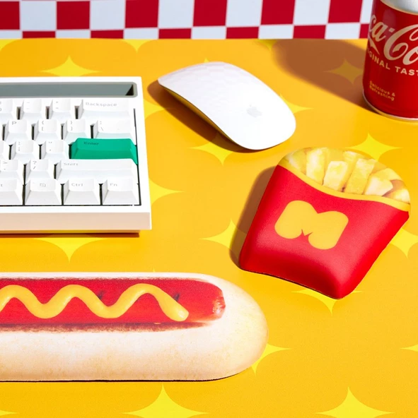 Mustard Hot Dog Silikon Klavye Desteği - Resim 2