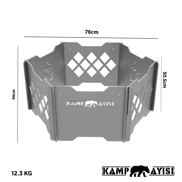 Kamp Ayısı® 6Gen™ Taşınabilir Katlanır Ateş Çukuru - Resim 2