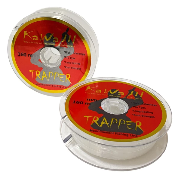 Kawa Jil Trapper 160m Şeffaf Monofilament Misina  0.16mm / 3.16kg ürün görseli 1