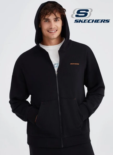 Skechers M Essential Full Zip Hoodie S232439-001 Fermuarlı Kapüşonlu Erkek Sweatshirt ürün görseli 1