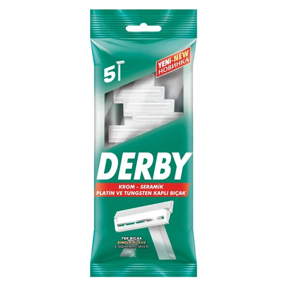 Derby Tek Bıçaklı 5 li Poşet x 3 Adet - Resim 3