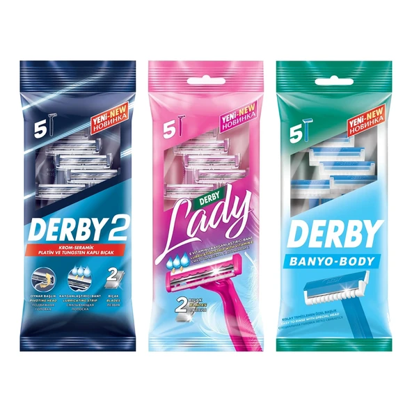 Derby Tıraş Bıçağı 3 lü Aile Paketi ürün görseli 1