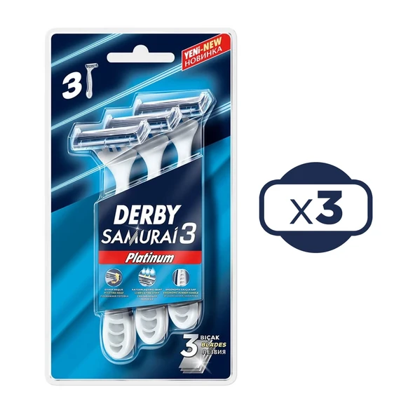 Derby Samurai 3 Platinum 3'lü Blister x 3 Adet ürün görseli 1