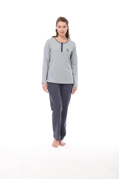 Pijadore 1532 Büyük Beden Kadın Uzun Kollu Pijama ürün görseli 1