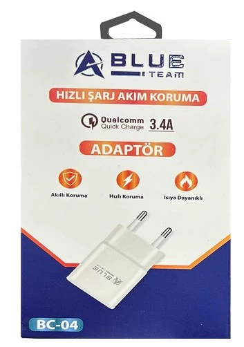 Blue Team Şarj Adaptör takımı akım korumalı 3.4A ürün görseli 1