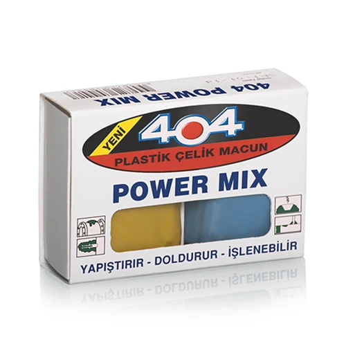 404 Power Mix Plastik Çelik Macun 40 gr ürün görseli 1