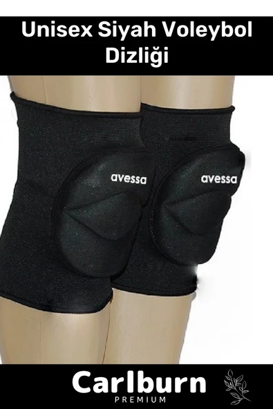 Deluxe Özel Üretim Koruyucu Unisex Siyah Çift Voleybol Dizliği ürün görseli 1