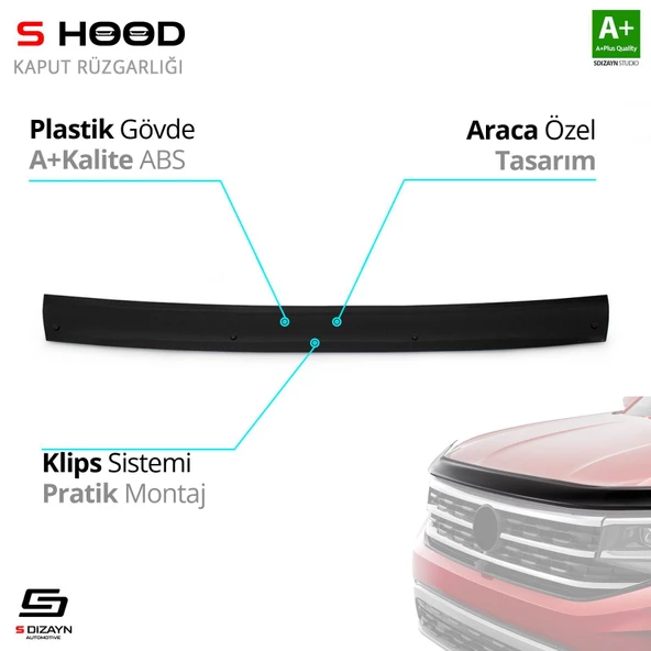 S-Dizayn Iveco Uyumlu Daily ABS Plastik Kaput Rüzgarlığı 2006-2011 A+Kalite Parça ürün görseli 1
