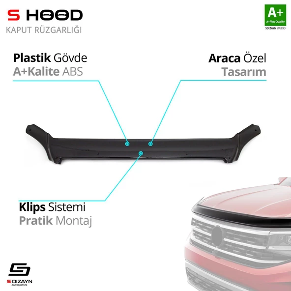 yumlu Sprinter ABS Plastik Kaput Rüzgarlığı 2006-2014 A+Kalite Parça ürün görseli 1