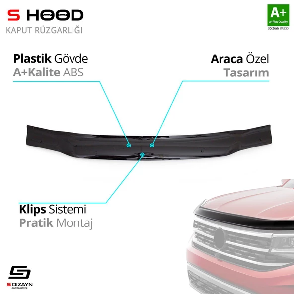 S-Dizayn Mitsubishi Uyumlu L200 ABS Plastik Kaput Rüzgarlığı 1996-2006 A+Kalite Parça ürün görseli 1