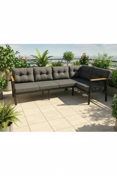 adımshops melisa 3+2 Köşe Yön değiştirilebilir Koltuk Takımı Balkon-bahçe-kafe-çay Seti fonksiyonel ürün görseli 1