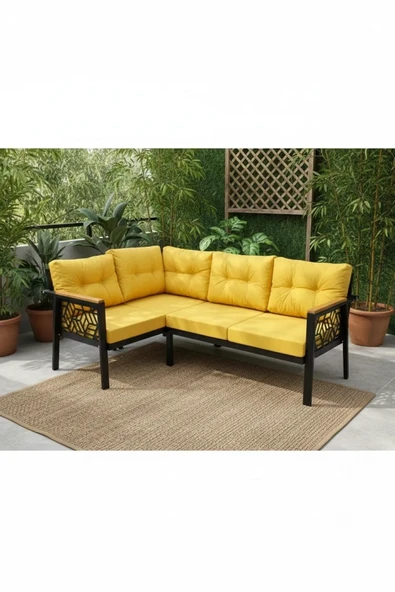 adımshops melisa 2+2 Köşe Yön değiştirilebilir Koltuk Takımı Balkon-bahçe-kafe-çay Seti fonksiyonel ürün görseli 1